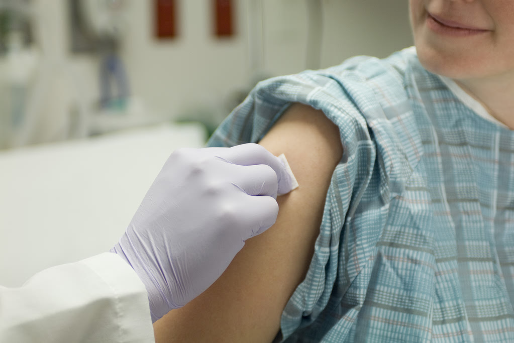 getting a vaccine shot