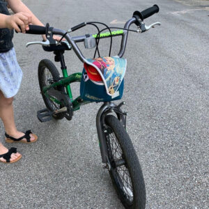 getting ready to bike ride