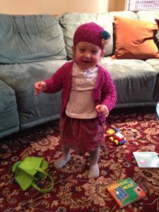 Annie just starting to walk