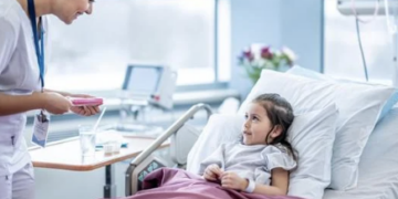 child recovering from surgery