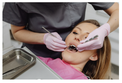 patient having dental work done